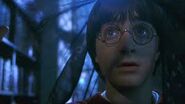 Harry Potter underneath the invisibility cloak