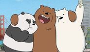 Grizzly Bear Ice Bear & Panda (We Bare Bears) as Three Little Pigs