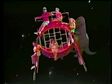 Barney and the backyard gang flying on the jungle gym as a rocket ship to space singing The Rocket Song