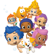 Molly, Gil, Deema, Goby, Oona, Nonny, Mr. Grouper and Bubble Puppy as themselves (Chip's Guppies)