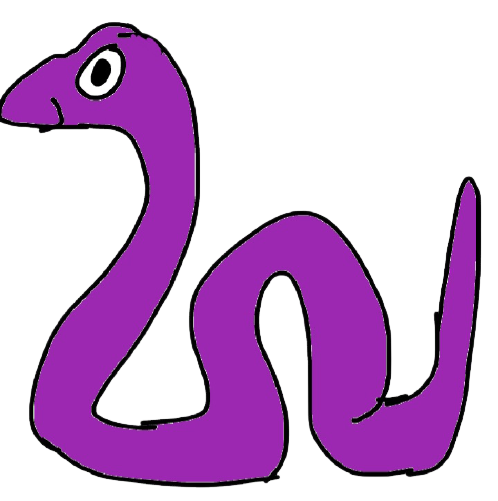 purple snake clipart