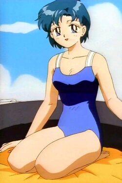 Ami Mizuno in Her Blue Swimsuit The Parody Wiki Fandom