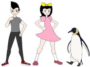 Riley and Elycia meets King Penguin