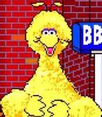 Big Bird in Sesame Street Letters