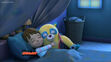 Nadia and Oso are sleeping in bed