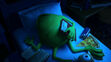 Mike Wazowski sleeping in the teaser trailer for Monsters University
