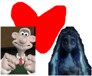 Wallace and Emily the Corpse Bride ove together