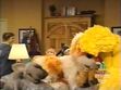 Big Bird, Barkley and all the Muppets guests asleep in episode 3857