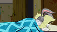 Bugs Bunny was sleeping in bed
