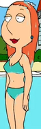 Lois in her Green bikini