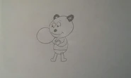 Panda eats a Jawbreaker