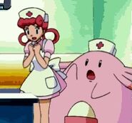 Chansey spanking Nurse Joy