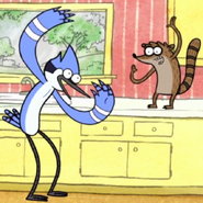Mordecai and Rigby as Serge and Deni