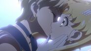 Sailor Uranus Kisses Sailor Moon