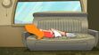 Candace naps in the RV