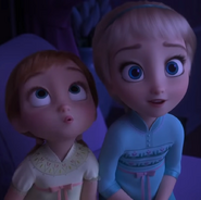 Young Anna and Young Elsa as Young Odette