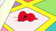 Puppy Clifford sleeping in Show And Tell