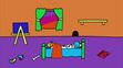 Todd is asleep and Benny talking in his slumber in the beginning of Itchy Itch