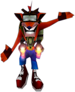 Mr Crash with his jetpack