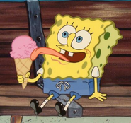 Spongebob ate some ice cream