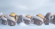 Minions in the snow
