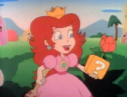 Princess Toadstool holding question block