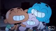 Gumball, Darwin and Anais hug