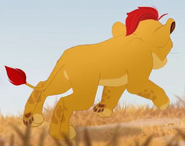 Kion running in the grass singing 3