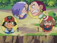 Ash, May, Jessie, and James Bickering