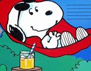 Snoopy relaxing