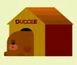 Duggee sleeping in his doghouse