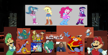 Mario Sonic the Eds and Friends watches We're Back an Equestria Girls Story