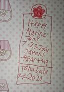 RFART419's Marine Day wish tag for Tanabata 2020 - 2006 pink Hello Kitty paper