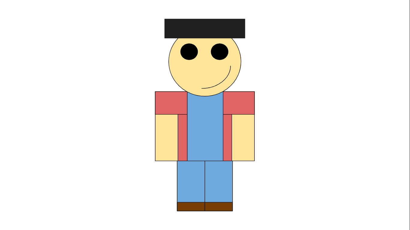 How to draw a Roblox Noob Step by Step