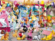 Disney-festival-wallpaper-disney-characters-mickey-donald-princess-prince
