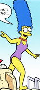 Marge wearing her purple swimsuit in the comics