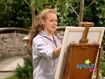 Sarah paints a portrait of Barney
