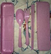 4-28-2020 Pink Triple Cutlery Set - Display