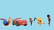 Turbo, Lightning McQueen, Dash Parr, Chuck and Vidia