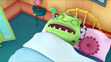 Daddo Hugglemonster was sleeping and snoring in bed