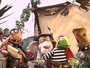 Mad Monty and Clueless Morgan dress Kermit up like a first pirate, which he says it's too mean