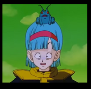 Namek frog on Bulma's head