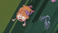 Angelica falling down on the ground