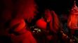 Red sleeping in the dark