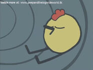 Peep is sleeping in his tin can