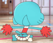 Gumball dances the cheerleaders 1