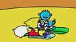 Benny doses off to The Happy Acorn storybook