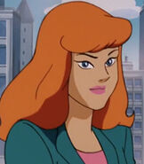 Daphne Blake (animated) as The Woman walking her Dog