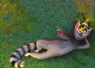 King Julien as Pumbaa