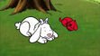 Puppy Clifford and Daffodil sleeping in You're Famous